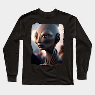 Ufo sighting from a military fighter plane Long Sleeve T-Shirt